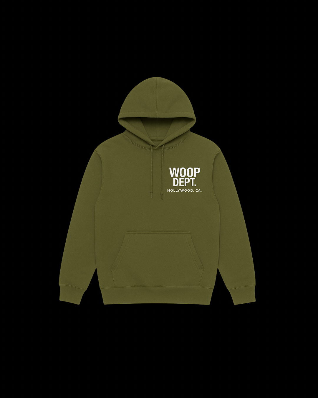 WOOP DEPT. BRAIDED STRING HOODIE - Military Green