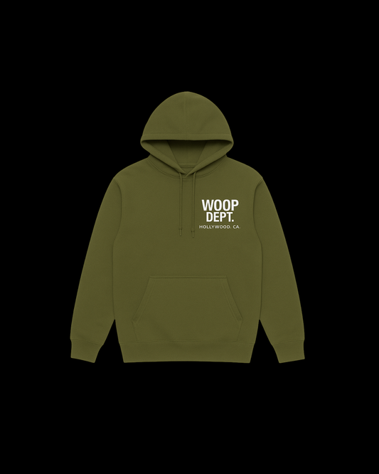 WOOP DEPT. BRAIDED STRING HOODIE - Military Green